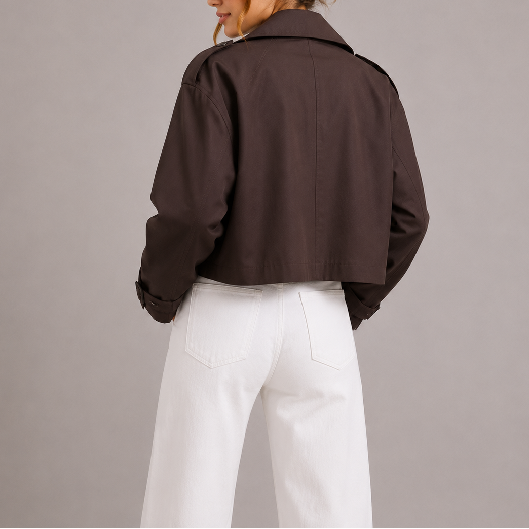 Women's Cropped Trench Coat Jacket – Everyday Timeless