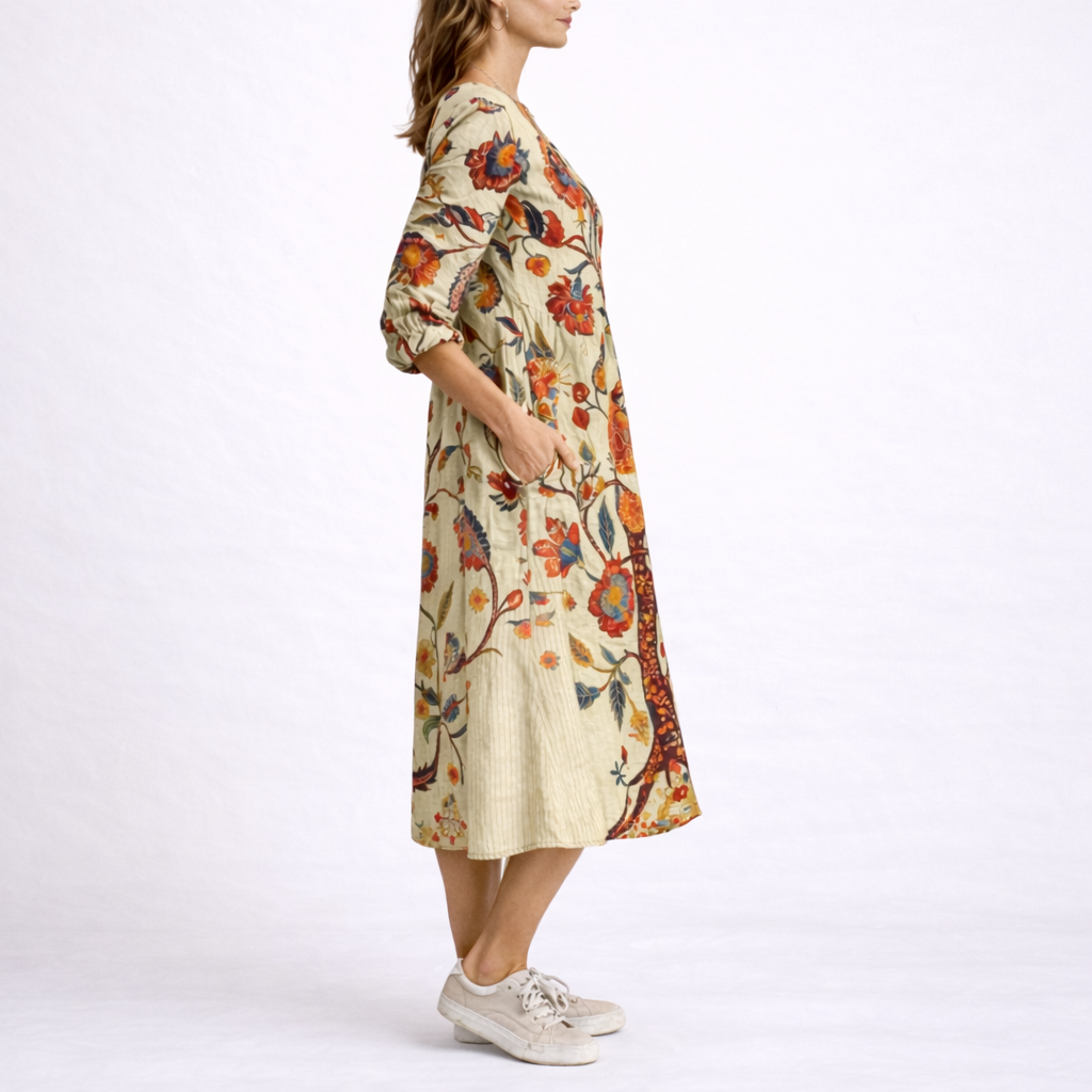 Women's Linen Floral Dress – Effortless Comfort