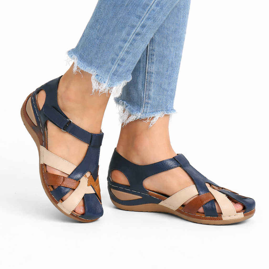 Women's Comfort Leather Orthopedic Wedge Sandals