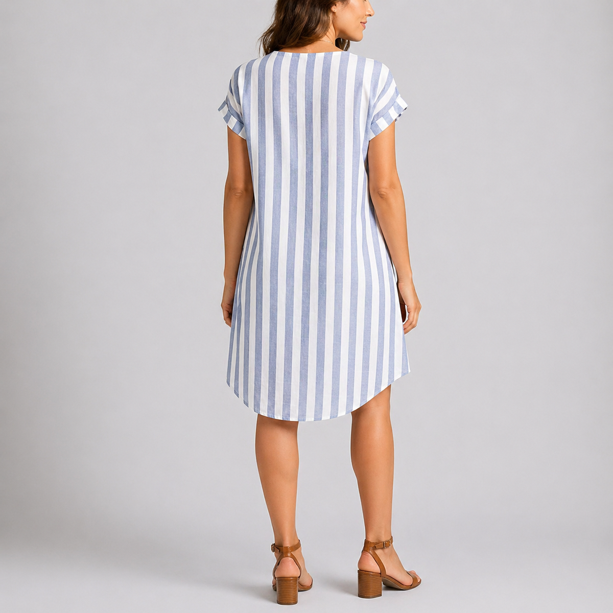 Women’s Everyday Striped Summer Midi Dress – Effortless Everyday Style