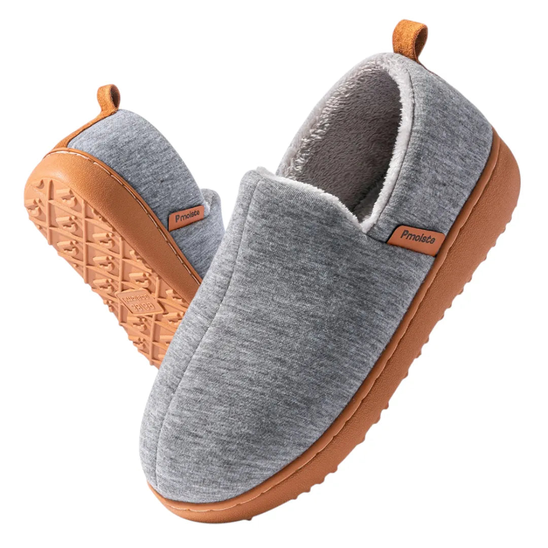 Women's Cushioned Slippers | Fleece Lined Hard Sole House Shoes – Warm Indoor Footwear