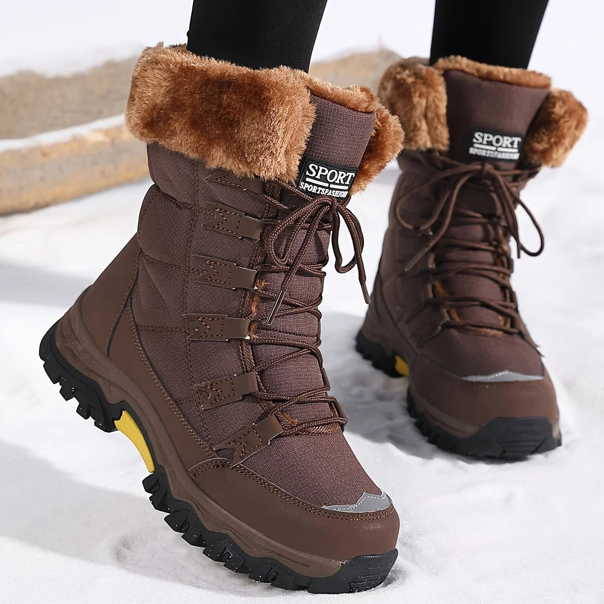 Women's Winter Boots | Cushioned Faux Fur Snow Boots – Autumn Ankle Footwear UK
