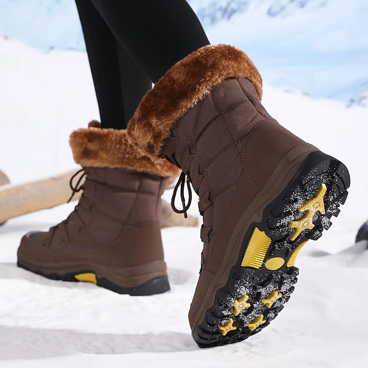 Women's Winter Boots | Cushioned Faux Fur Snow Boots – Autumn Ankle Footwear UK