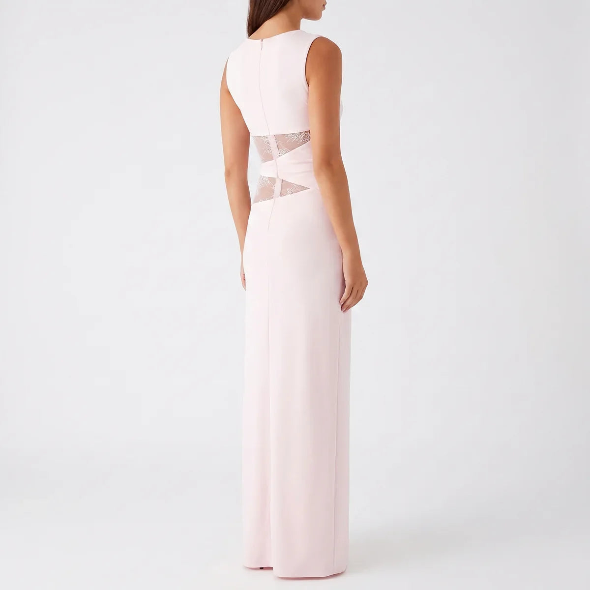 Women's Floral Lace Cut-Out Maxi Dress – Elegant Occasion Wear UK