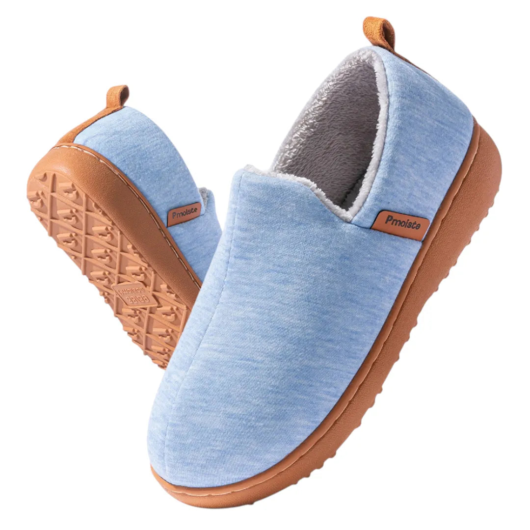 Women's Cushioned Slippers | Fleece Lined Hard Sole House Shoes – Warm Indoor Footwear