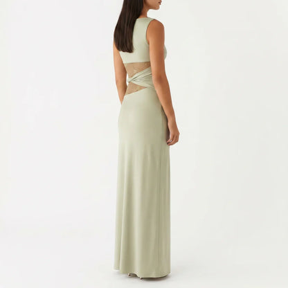 Women's Floral Lace Cut-Out Maxi Dress – Elegant Occasion Wear UK