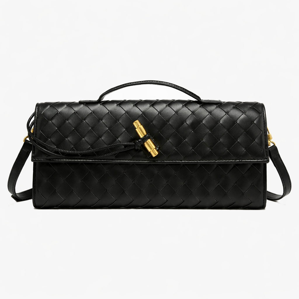 Luxury Woven Clutch Bag – Stylish Evening Shoulder Style – Everyday Accessory UK