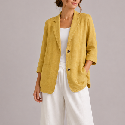 Women's Linen Blazer – Lightweight Elegant Tailored Piece
