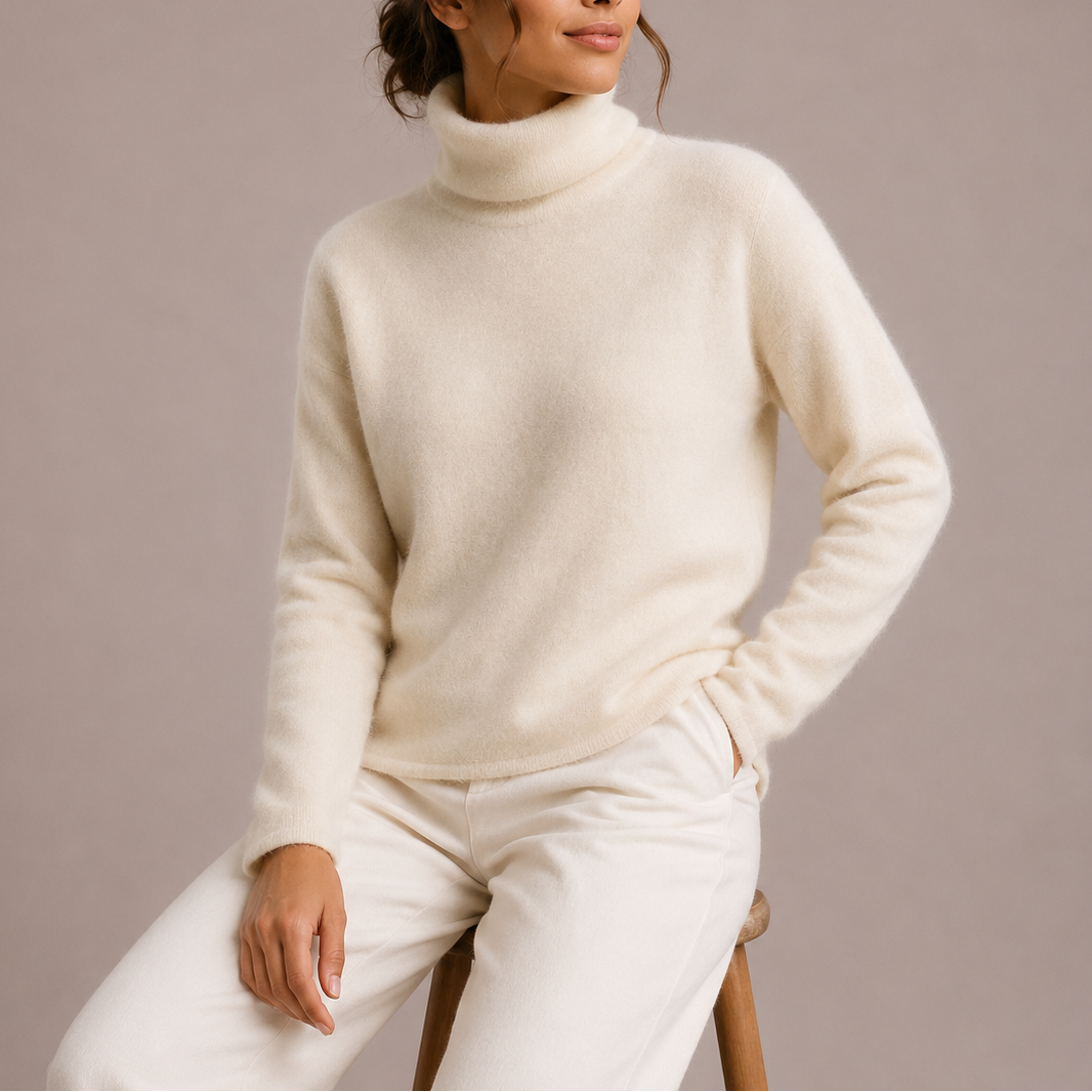 Women’s Classic Turtleneck Jumper – Soft Knit Jumper – Soft Everyday Jumper for Women