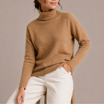 Women’s Classic Turtleneck Jumper – Soft Knit Jumper – Soft Everyday Jumper for Women