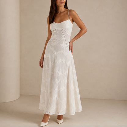 Women’s Floral Lace Maxi Dress – Stylish Sleeveless Evening Dress – Effortless Everyday Style