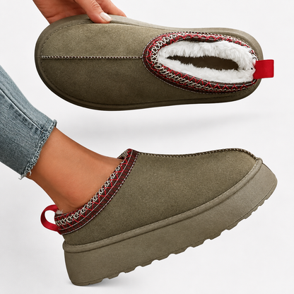 Women’s Winter Slippers – Warm Fur Lined Slip On House Shoes – Warm Indoor Footwear