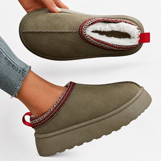 Women’s Winter Slippers – Warm Fur Lined Slip On House Shoes – Warm Indoor Footwear