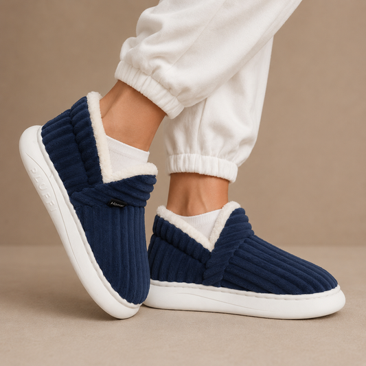 Women’s Winter Slippers – Warm Fleece Lined Slip-On House Shoes – Warm Indoor Footwear