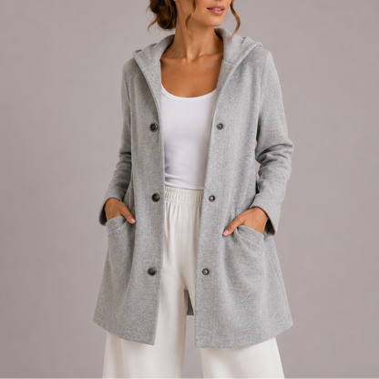 Women's Casual Hooded Cardigan with Pockets
