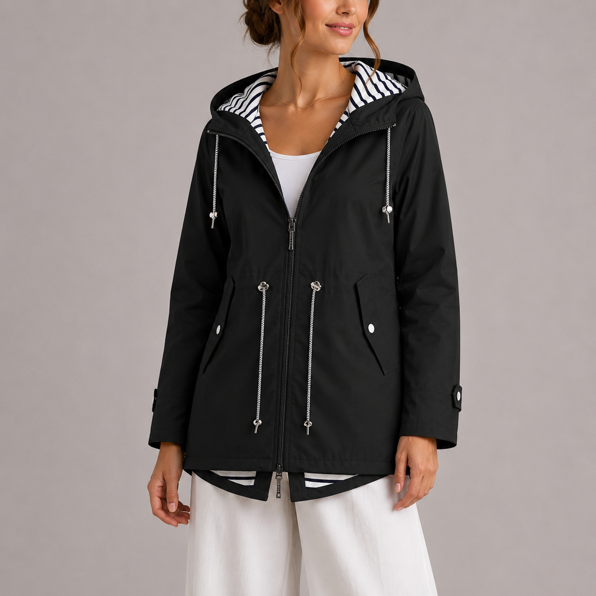Women's Waterproof Jacket Timeless Elegance – Transitional Season Essential