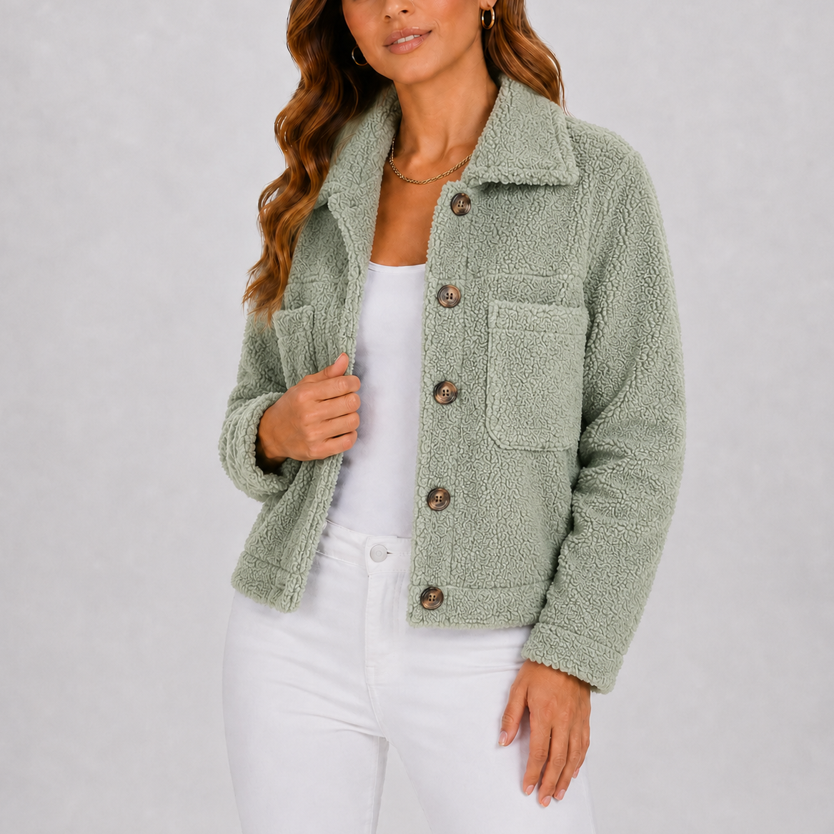 Women’s Everyday Knit Blazer Autumn Jacket with Pockets – Smart Casual Layer UK