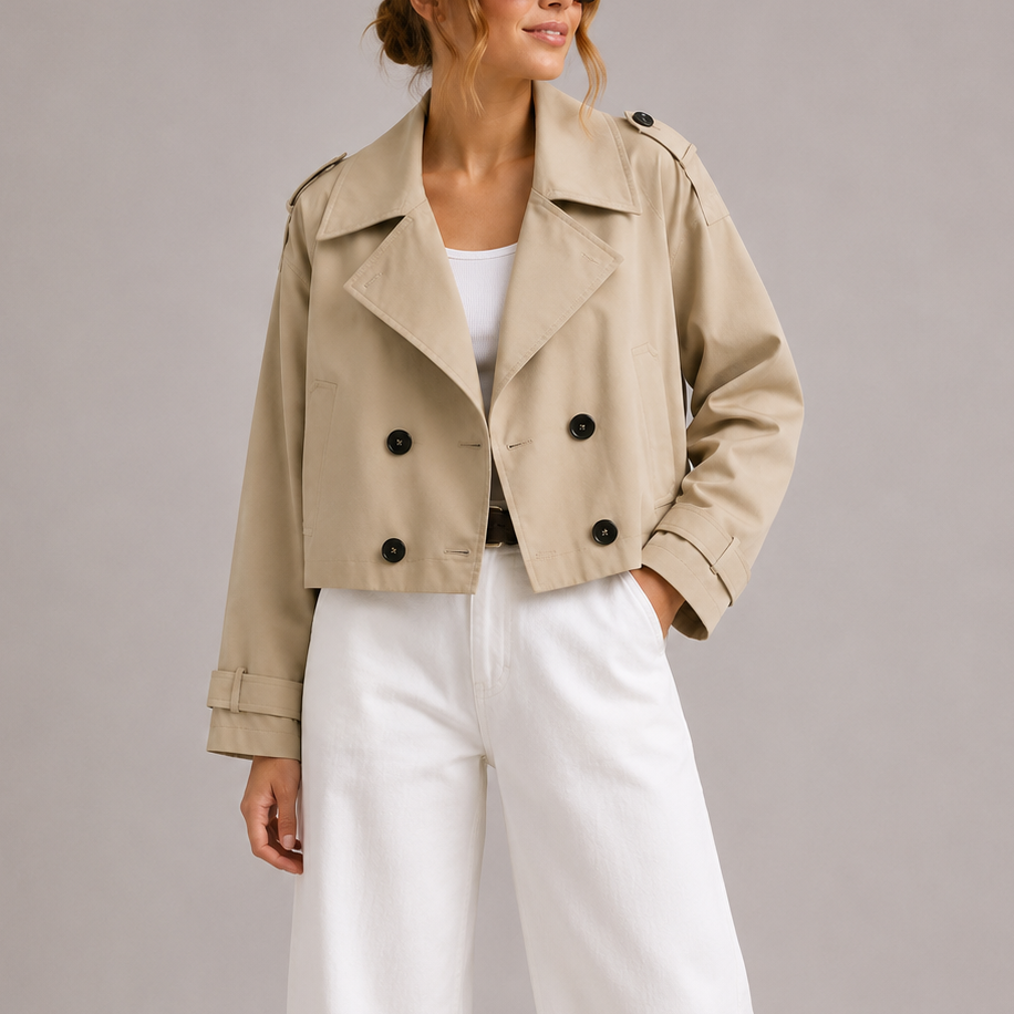 Women's Cropped Trench Coat Jacket – Everyday Timeless