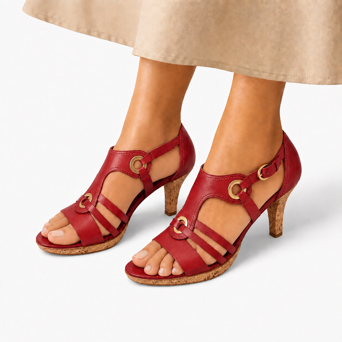 Women’s Orthopedic Cork Wedge Sandals – Everyday Walking Comfort