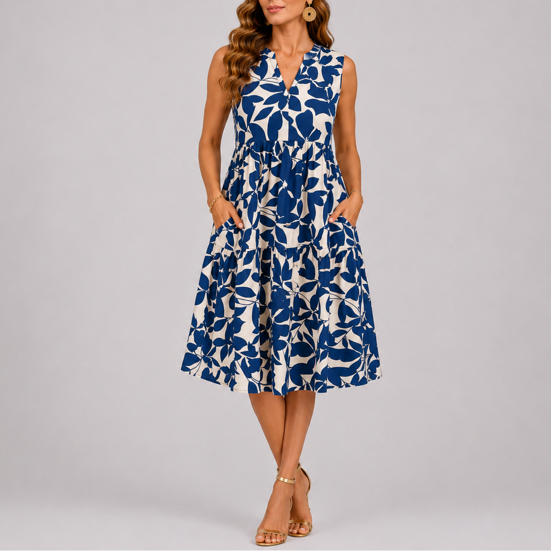 Women's Tiered Floral Summer Dress – Effortless Weather