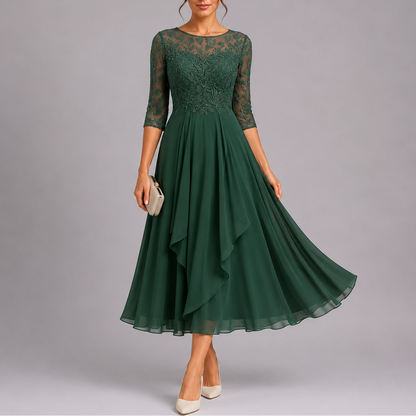 Women's Embroidered Lace Midi Dress | Wedding Guest