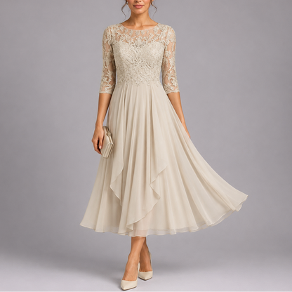 Women's Embroidered Lace Midi Dress | Wedding Guest