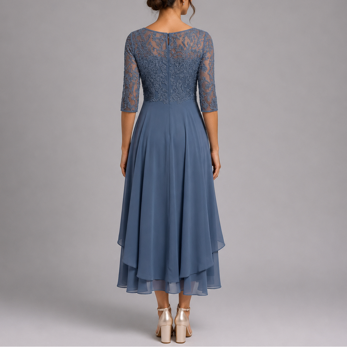 Women's Embroidered Lace Midi Dress | Wedding Guest