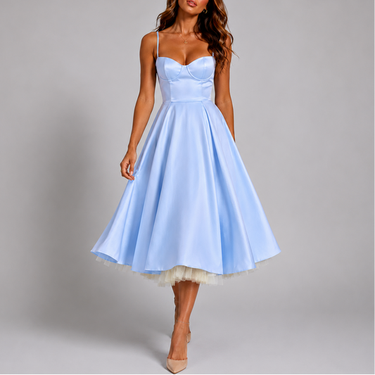 Women’s Chic Spaghetti Strap Evening Dress – Effortless Everyday Style