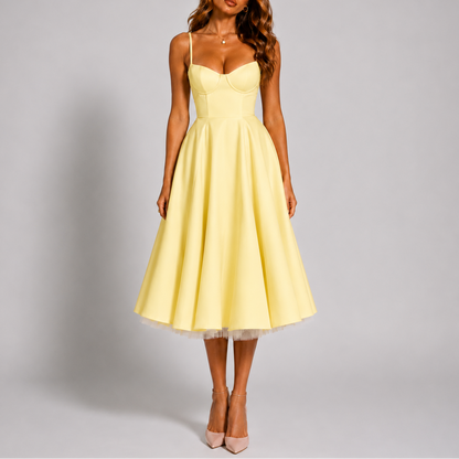 Women’s Chic Spaghetti Strap Evening Dress – Effortless Everyday Style
