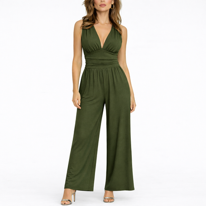 Women's Chic Sleeveless Wide-Leg Jumpsuit – Upgrade Wardrobe