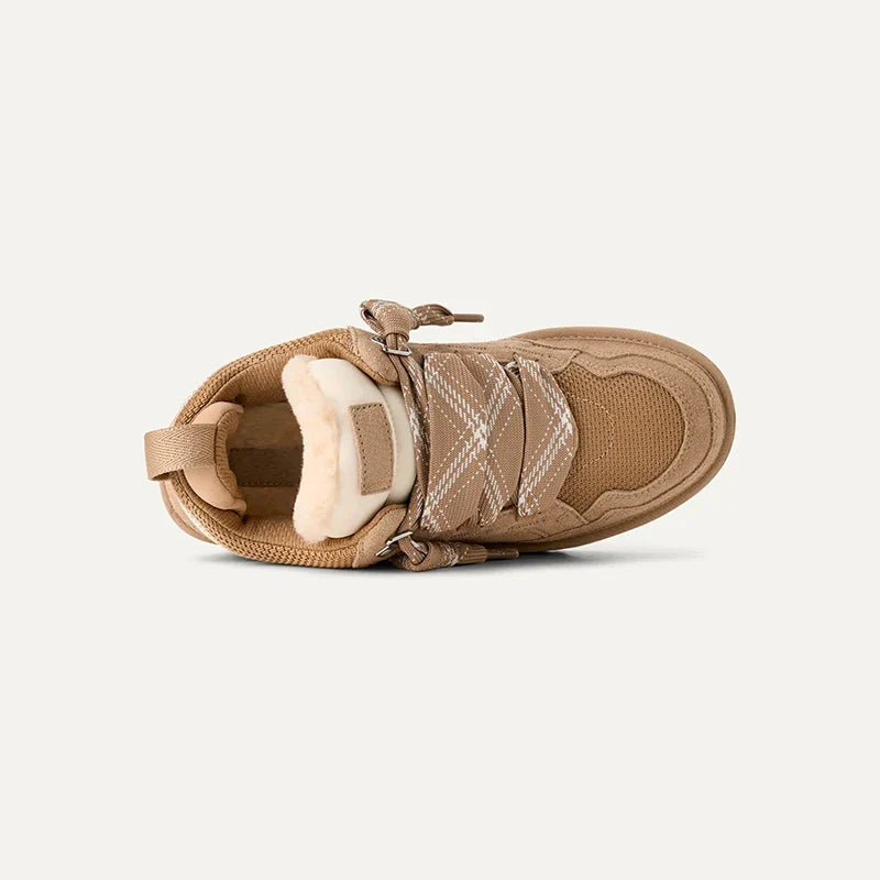 Women's Orthopedic Suede Winter Sneakers with Platform Sole