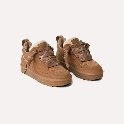 Women's Orthopedic Suede Winter Sneakers with Platform Sole