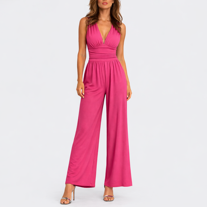 Women's Chic Sleeveless Wide-Leg Jumpsuit – Upgrade Wardrobe