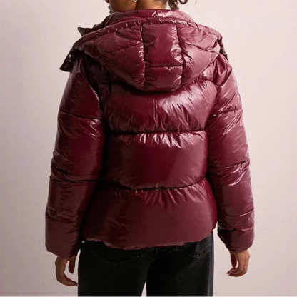 Women's Winter Coat | Hooded Quilted Puffer Jacket | Lightweight Insulation