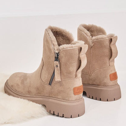 Women's Winter Ankle Boots | Faux Fur Lined Chunky Sole Boots – Everyday Comfort Boot