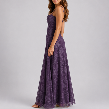 Floral Embroidered Corset Maxi Dress – Elegant Occasion Wear UK
