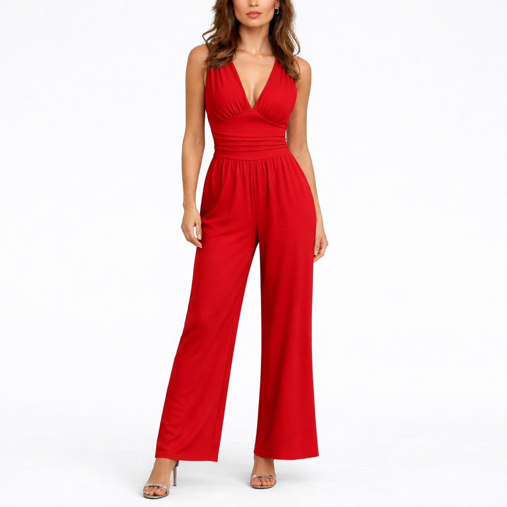 Women's Chic Sleeveless Wide-Leg Jumpsuit – Upgrade Wardrobe