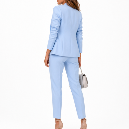 Women’s Tailored Blazer and Trousers Two Piece Suit Set – Coordinated Outfit for Women