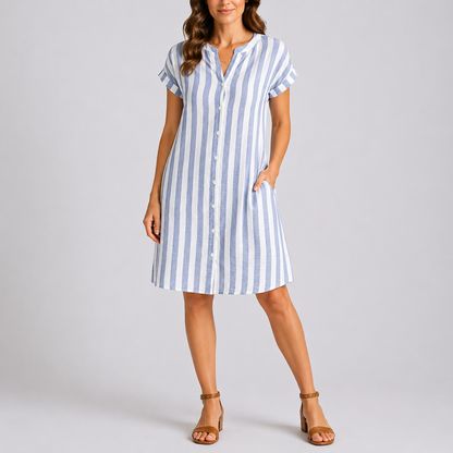 Women’s Everyday Striped Summer Midi Dress – Effortless Everyday Style