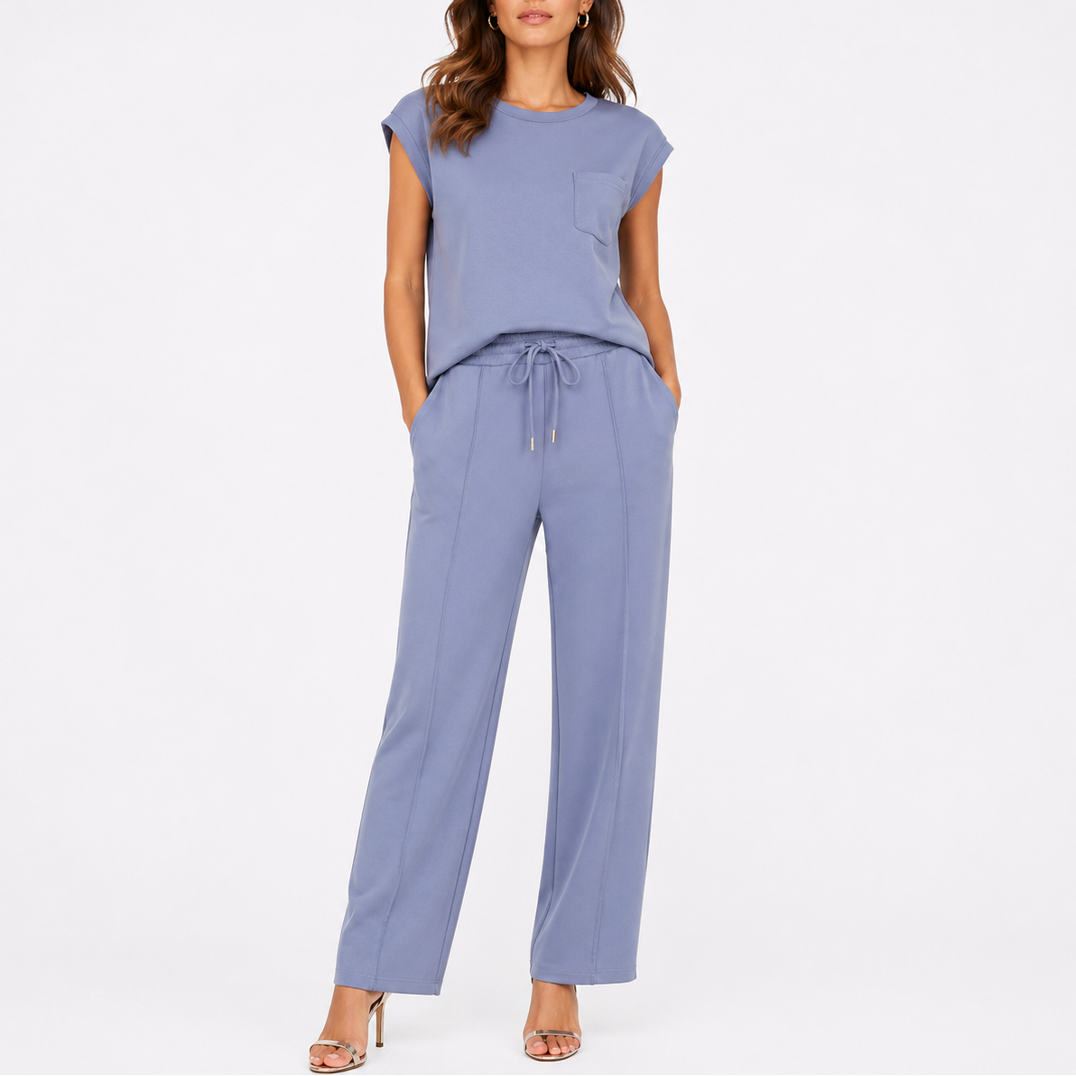 Women’s Relaxed Fit Two Piece Set – Everyday Summer Outfit – Matching Two-Piece Set UK