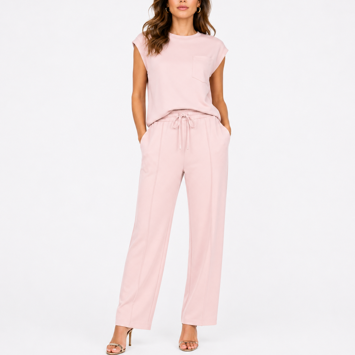 Women’s Relaxed Fit Two Piece Set – Everyday Summer Outfit – Matching Two-Piece Set UK
