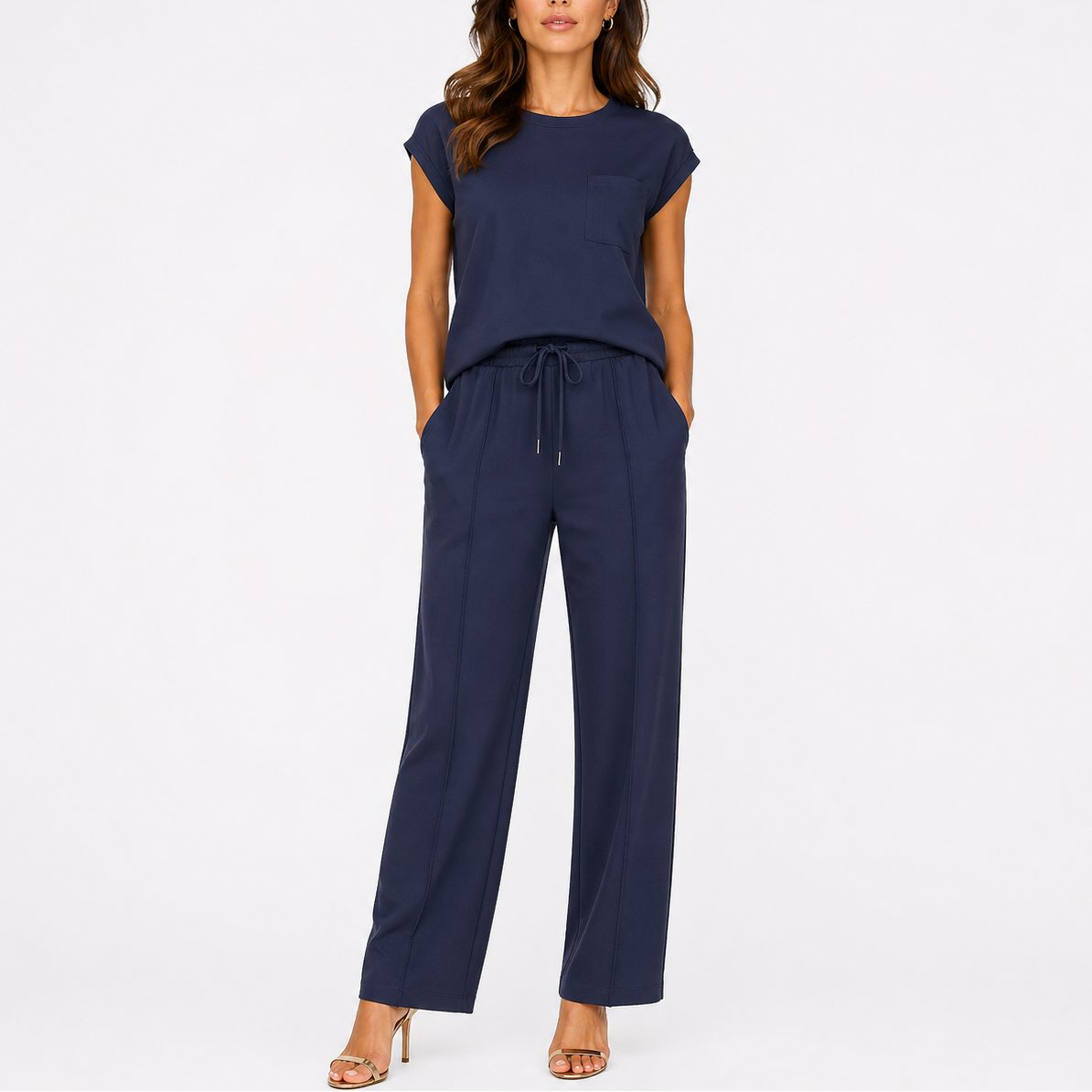 Women’s Relaxed Fit Two Piece Set – Everyday Summer Outfit – Matching Two-Piece Set UK