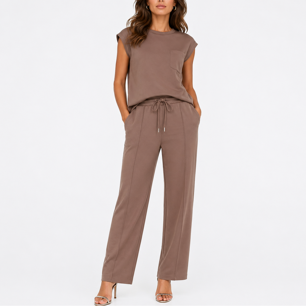 Women’s Relaxed Fit Two Piece Set – Everyday Summer Outfit – Matching Two-Piece Set UK