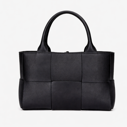 Luxury Woven Tote Bag – Soft Vegan Leather – Versatile Shoulder Essential