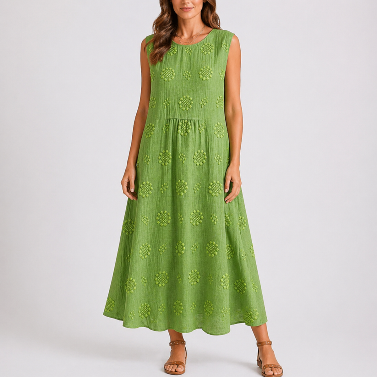 Women’s Floral Relaxed Fit Summer Midi Dress – Elegant Occasion Wear UK