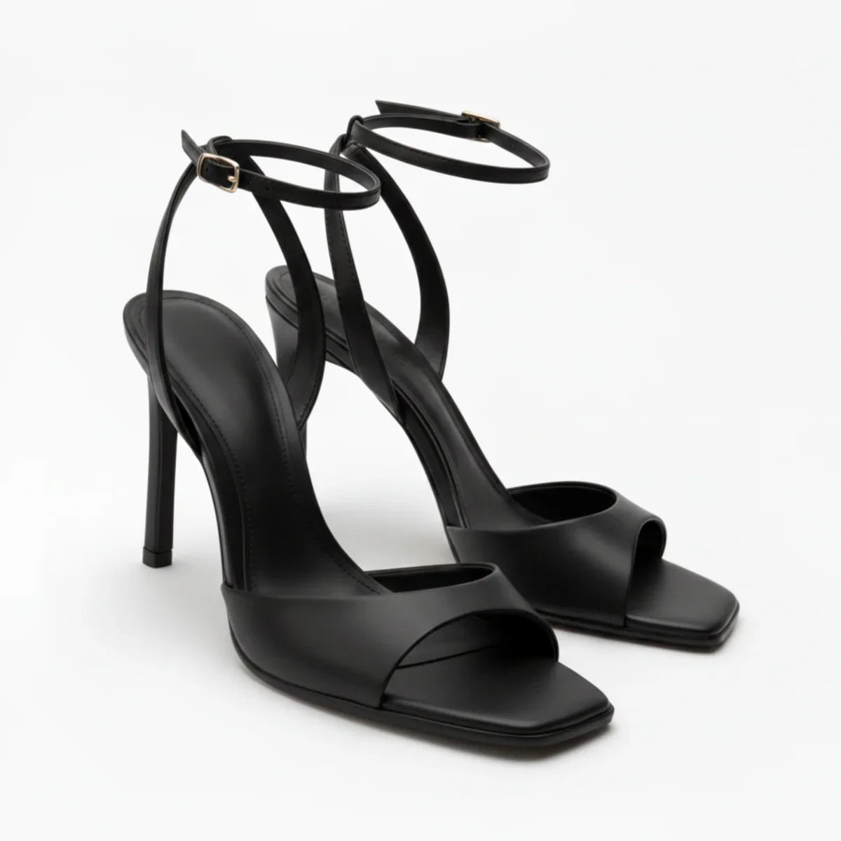 Women’s High Heel summer Sandals – Square Toe Ankle Strap Fit – Comfortable Summer Footwear UK