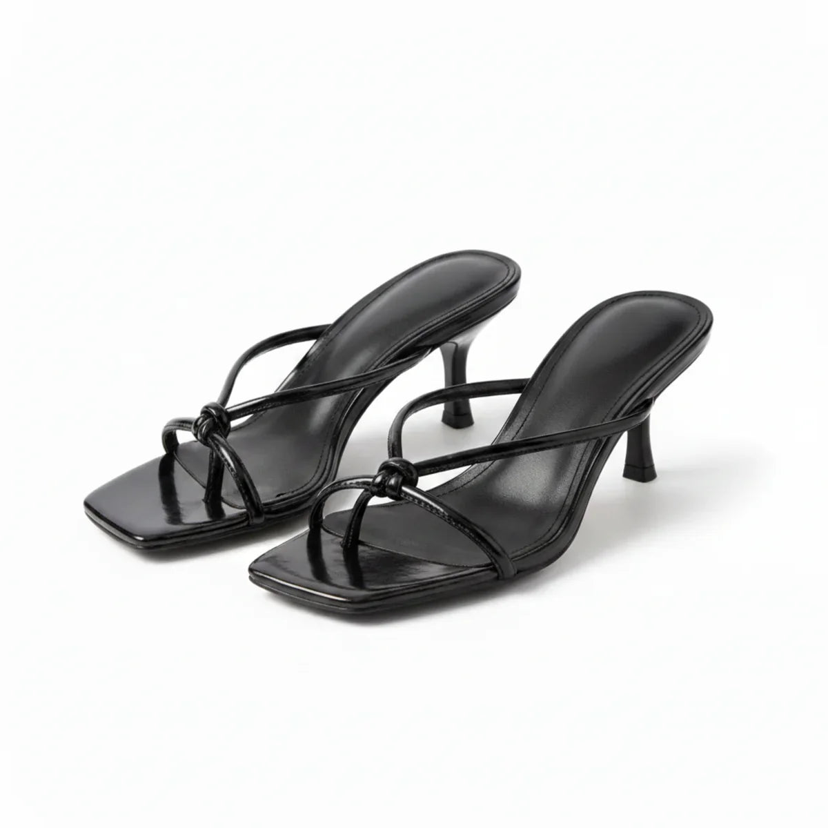Women’s Orthopedic Heeled Sandals – Stylish Knot Strap Fit – Supportive Warm Weather Shoe