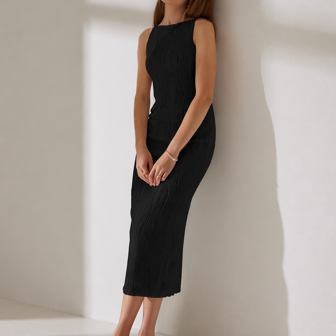 Women's ripple textured cami dress – Fitted Silhouette