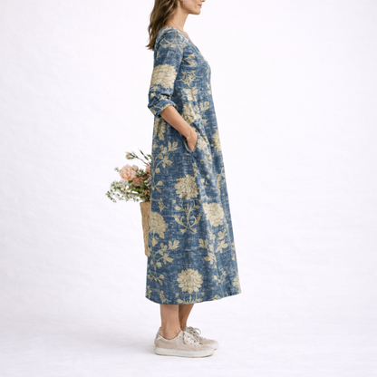 Women's Linen Floral Dress – Effortless Comfort