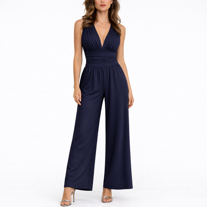 Women's Chic Sleeveless Wide-Leg Jumpsuit – Upgrade Wardrobe